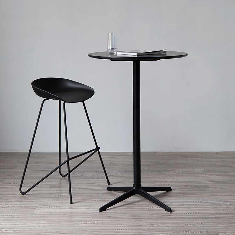 Modern Wood Counter Table with Round Table Top 4-Prong Table - 42" H Clearhalo 'Bar Furniture' 'Bar Tables' 'bar_tables' 'Furniture' 'furniture_bar_tables' 'Kitchen & Dining Furniture' 1200x1200_7578cce0-0e61-4376-a05a-0ed0ffb4d161