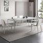 Modern White Sintered Stone Dining Set Standard Rectangle Dining Table Set with 4 Legs Base Clearhalo 'Dining Room Sets' 'Dining Tables & Seating' 'dining_room_set' 'Furniture' 'furniture_dining_room_set' 'Kitchen & Dining Furniture' 'kitchen&dining_furn' 'kitchen' 1200x1200_7578e538-b536-4ced-9f63-ade865c9c1c6