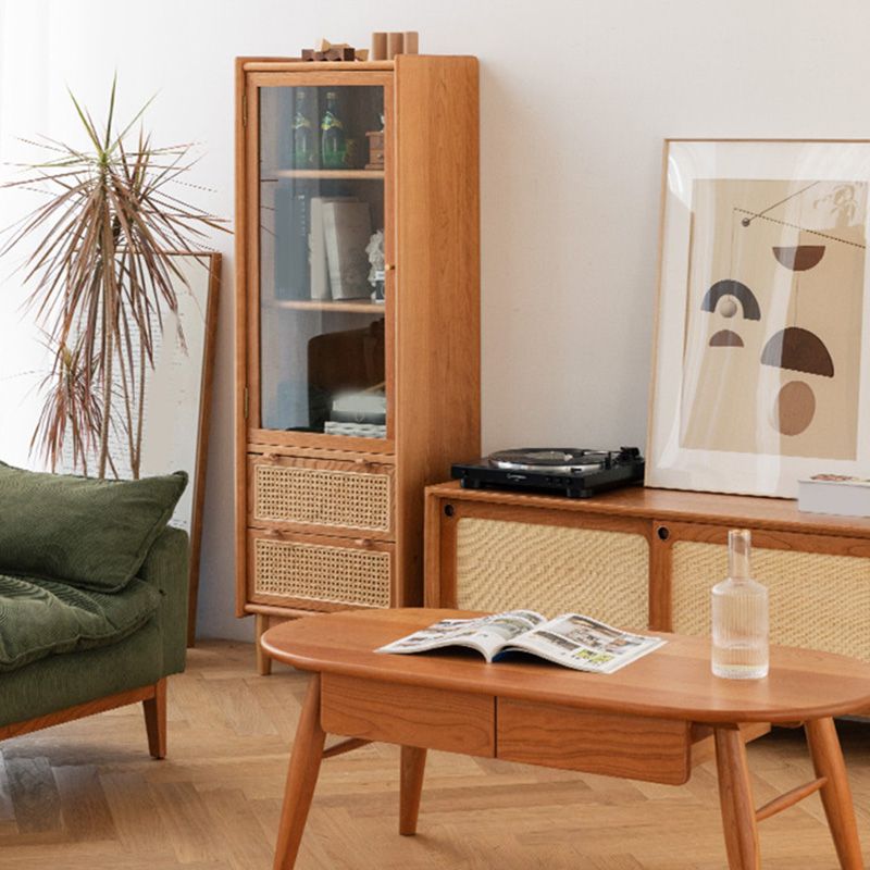 59" Tall Pine Wood Accent Cabinet Natural 1-Door Chest with 2-Drawer Clearhalo 'Cabinets & Chests' 'cabinets_chests' 'furn' 'furn_cabinets_chests' 'Furniture' 'Living Room Furniture' 1200x1200_75792b97-2533-4fb1-80c9-76b866ed4fa5