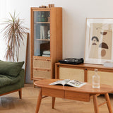 59" Tall Pine Wood Accent Cabinet Natural 1-Door Chest with 2-Drawer Clearhalo 'Cabinets & Chests' 'cabinets_chests' 'furn' 'furn_cabinets_chests' 'Furniture' 'Living Room Furniture' 1200x1200_75792b97-2533-4fb1-80c9-76b866ed4fa5