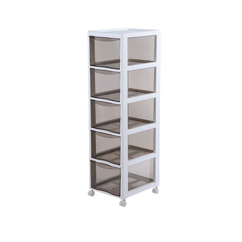 Vertical Transparent Filing Cabinet Modern Plastic Drawers File Cabinet