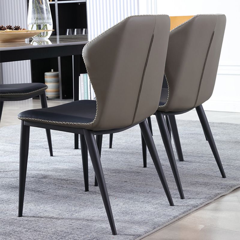 Industrial Metal Dining Room Chairs Armless Wingback Side Chair for Home Use (Set of 2) Clearhalo ' kitchen&dining_furn' 'Dining Chairs' 'Dining Tables & Seating' 'dining_chair' 'furn' 'furn_dining_chair' 'Furniture' 'furniture_dining_chair' 'Kitchen & Dining Furniture' 'kitchen' 1200x1200_757b3aa2-5d37-4ac4-bcca-e44abb20897c