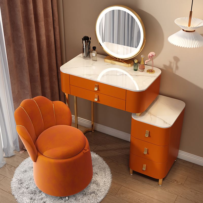 Conseyador de piedra contemporáneo Cosferante de tocador de dormitorio Descripción de tocador con cajón