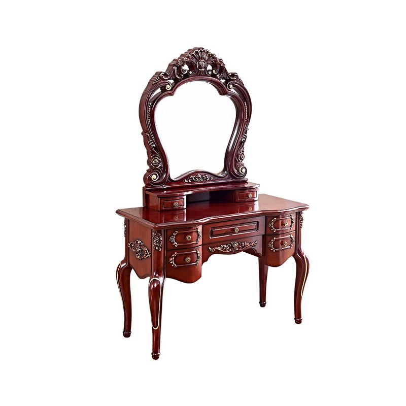 Vanity di rovere marrone set 64,96 "di alta vanità con cassetto e specchio