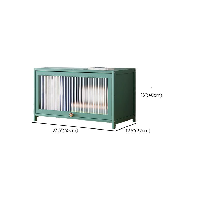 Green Glass Paned Accent Cabinet Modern Bamboo Storage Cabinet Clearhalo 'Cabinets & Chests' 'cabinets_chests' 'furn' 'furn_cabinets_chests' 'Furniture' 'Living Room Furniture' 1200x1200_757bf97a-cf76-4d5b-9e39-4be3406e7ad4