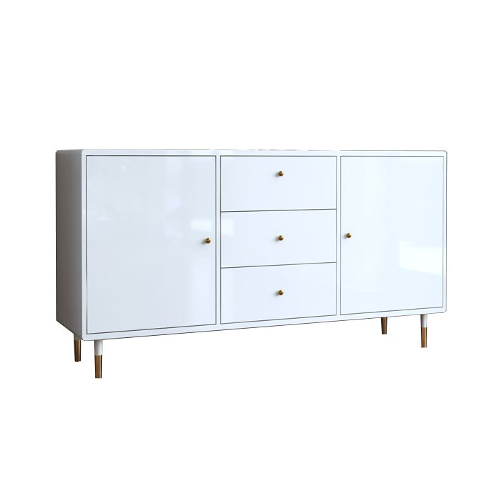Artificial Wood Kitchen Sideboard Cabinet Glam Buffet Server Cabinet with Storage Clearhalo 'buffet_sideboard' 'Buffets & Sideboards' 'furn' 'furn_buffet_sideboard' 'Furniture' 'Kitchen & Dining Furniture' 1200x1200_757c2f6f-d46b-4bbf-bd4c-54102b8c94ae