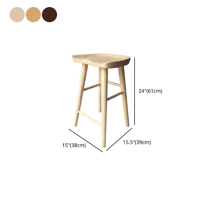 Modern Armless Backless Counter StoolWood Cafe Bar Stool with Wooden Seat and Pedal Clearhalo 'Bar Furniture' 'Bar Stools' 'bar_stools' 'furn' 'furn_bar_stools' 'Furniture' 'furniture_bar_stools' 'Kitchen & Dining Furniture' 1200x1200_757cd070-1c2c-43cd-936c-42b88d52cc92