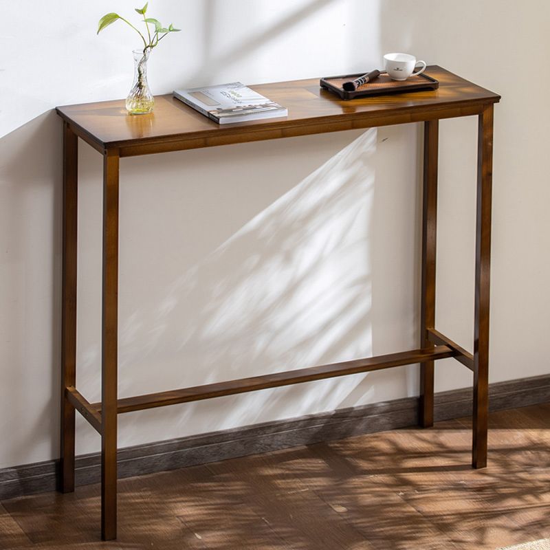 Modern Style Rectangle Bar Table Bamboo Bar Dining Table with Footrest Clearhalo 'Bar Furniture' 'Bar Tables' 'bar_tables' 'furn' 'furn_bar_tables' 'Furniture' 'Kitchen & Dining Furniture' 1200x1200_757d2d19-f8ab-48c4-a5d4-c6a4bf79016b