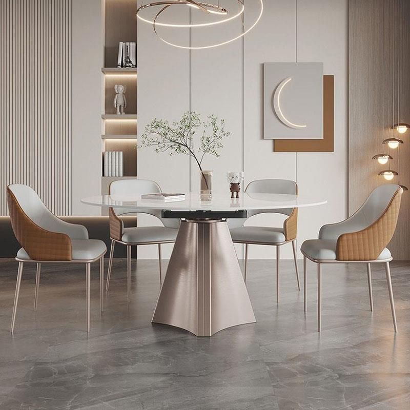 Kitchen Glam Side Chair Metal Legs Open Back Dining Arm Chair Clearhalo 'Dining Chairs' 'Dining Tables & Seating' 'dining_chair' 'furn' 'furn_dining_chair' 'Furniture' 'Kitchen & Dining Furniture' 1200x1200_757e273b-e5db-4db6-b719-15fc0fa4d104