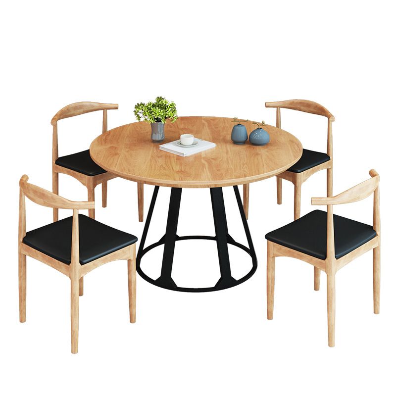Mesa de comedor de madera redonda de 1/2/5 piezas para comedor para comedor