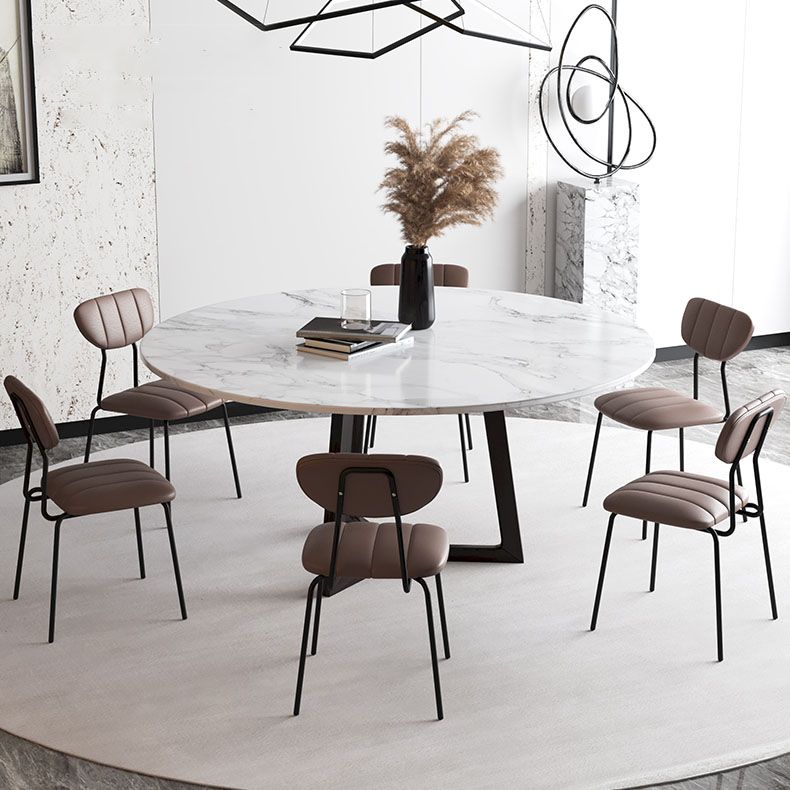 Minimalist Style Upholstered Armless Dining Chairs Open Back Dining Side Chairs Clearhalo ' kitchen&dining_furn' 'Dining Chairs' 'Dining Tables & Seating' 'dining_chair' 'furn' 'furn_dining_chair' 'Furniture' 'furniture_dining_chair' 'Kitchen & Dining Furniture' 'kitchen' 1200x1200_757e6ff7-628f-4a27-ac71-86a343ac88bf