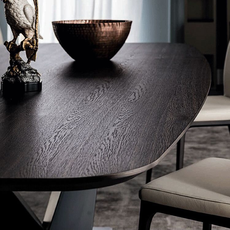 Metal Industrial Dining Table Solid Wood Top Table with Pedestal Base Clearhalo ' dining_table' 'Dining Tables & Seating' 'Dining Tables' 'furn' 'furn_dining_table' 'Furniture' 'furniture_dining_table' 'Kitchen & Dining Furniture' 'kitchen&dining_furn' 'kitchen' 'kitchen_dining_table' 1200x1200_757eb5ce-f205-4d56-b74b-a2f36b74a40f