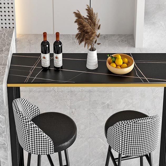 Set tavolo da bar moderno a forma libera, tavolo da bar e sgabelli con struttura in metallo da 1/3 pezzi