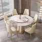 Glam 1/3/4/5/7 Pieces Dining Sets Round Dining Room Table Set Clearhalo 'Dining Room Sets' 'Dining Tables & Seating' 'dining_room_set' 'furn' 'furn_dining_room_set' 'Furniture' 'furniture_dining_room_set' 'Kitchen & Dining Furniture' 1200x1200_758040e1-e9f2-444c-82f3-382d36e4be89