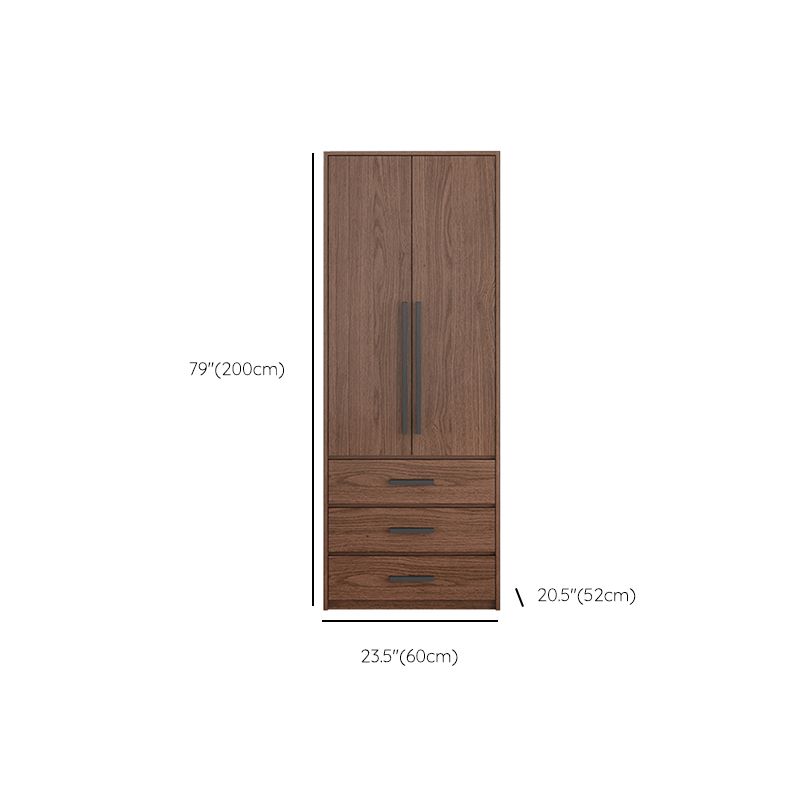 Hinged Wardrobe Cabinet Contemporary Wardrobe Closet with Garment Rod Clearhalo 'Armoires & Wardrobes' 'armoires_wardrobes' 'Bedroom Furniture' 'furn' 'furn_armoires_wardrobes' 'Furniture' 1200x1200_758054f2-45f2-4278-a9ab-1cb20590574c