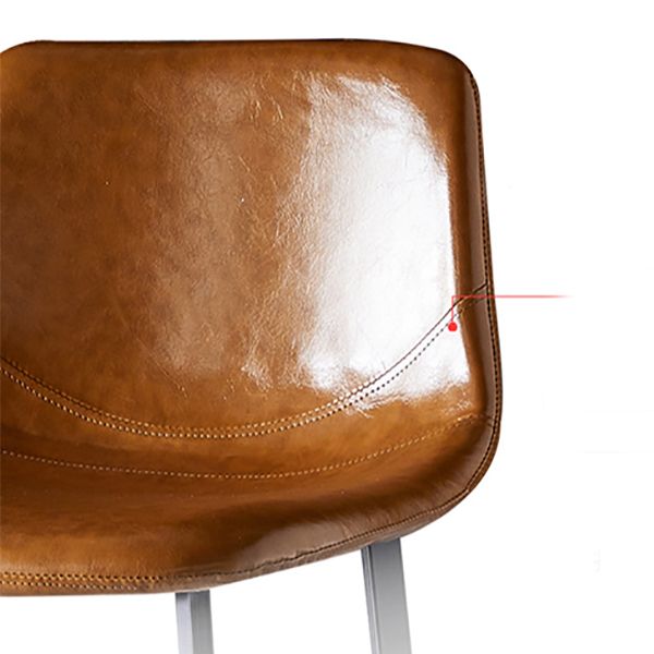 Contemporary Counter Stool Faux Leather Living Room Bar Stool with Metal Legs Clearhalo 'Bar Furniture' 'Bar Stools' 'bar_stools' 'furn' 'furn_bar_stools' 'Furniture' 'Kitchen & Dining Furniture' 1200x1200_7580a61f-3133-4730-940b-af90fa63bffa