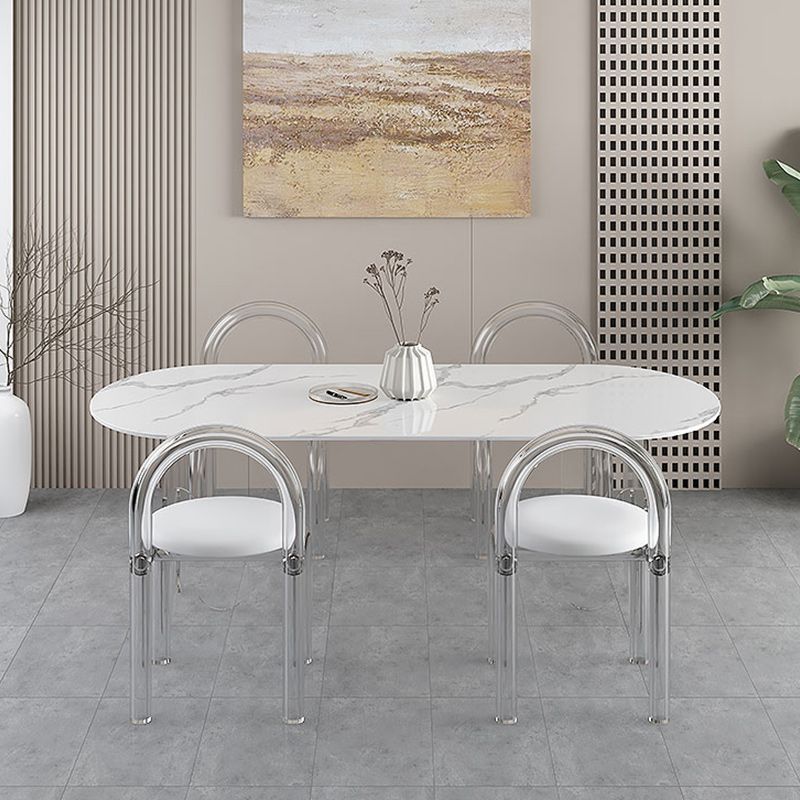 Modern 1/5 Pieces Dining Set Stone Dining Table Set for Kitchen Clearhalo 'Dining Room Sets' 'Dining Tables & Seating' 'dining_room_set' 'furn' 'furn_dining_room_set' 'Furniture' 'furniture_dining_room_set' 'Kitchen & Dining Furniture' 1200x1200_758194f1-a664-4fc5-b3f1-5af228c0212b