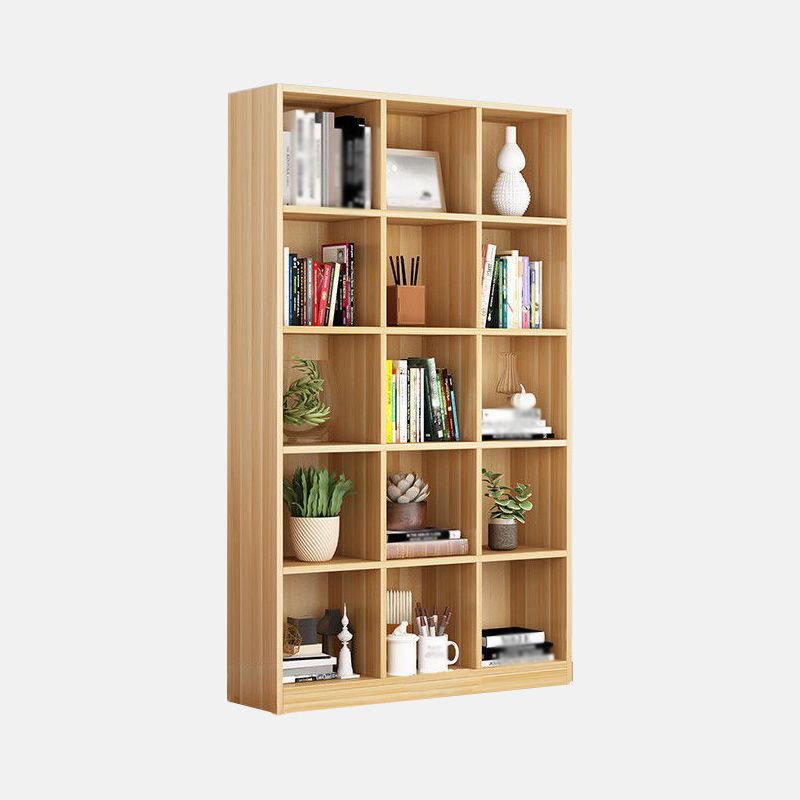 Closed Back Wood Bookshelf Scandinavian Style Bookcase for Home Office Clearhalo 'Bookcases' 'furn' 'furn_bookcases' 'Furniture' 'furniture_bookcases' 'kitchen' 'kitchen_bookcases' 'Living Room Furniture' 'Office Furniture' 1200x1200_7581e1b3-2c92-43a8-a350-449388eb4bb5