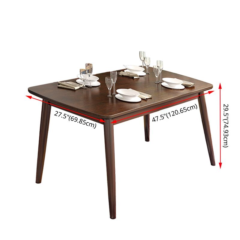 Minimalist Style Dining Table with Fixed Solid Wood Dining Table and Chairs for Home Use Clearhalo 'Dining Room Sets' 'Dining Tables & Seating' 'dining_room_set' 'furn' 'furn_dining_room_set' 'Furniture' 'furniture_dining_room_set' 'Kitchen & Dining Furniture' 'kitchen&dining_furn' 'kitchen' 1200x1200_7581e48e-1624-4bfb-9052-e1a31a3f7271