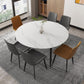 Contemporary Style Sintered Stone Dining Round Table Set 1/4/5/7 Pieces Dining Set Clearhalo 'Dining Room Sets' 'Dining Tables & Seating' 'dining_room_set' 'furn' 'furn_dining_room_set' 'Furniture' 'Kitchen & Dining Furniture' 1200x1200_758322d7-c166-4a3c-85d4-bce6d9c54277