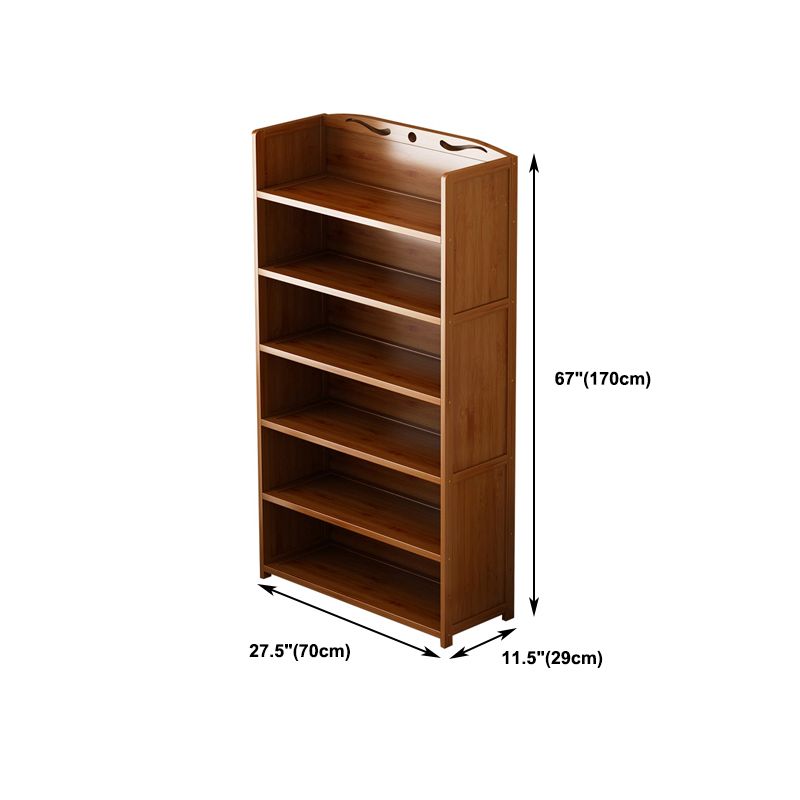 Brown Color Modern Style Bookshelf Engineer Wood Bookcase for Home Clearhalo 'Bookcases' 'furn' 'furn_bookcases' 'Furniture' 'Office Furniture' 1200x1200_75846513-19fa-4b5b-b81b-1968eabf94d9