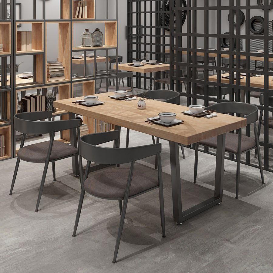 Tavolo da pranzo in legno massiccio di pino tavolo da pranzo rettangolo con doppio piedistallo