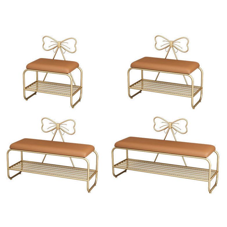 13.78 Inch Wide Glam Cushioned Bench Foam Bench with Shoes Storage Clearhalo 'Benches' 'Chairs & Seating' 'furn' 'furn_benches' 'Furniture' 'Living Room Furniture' 1200x1200_75865abf-ea8d-46fe-bb06-4ab5edff2f17