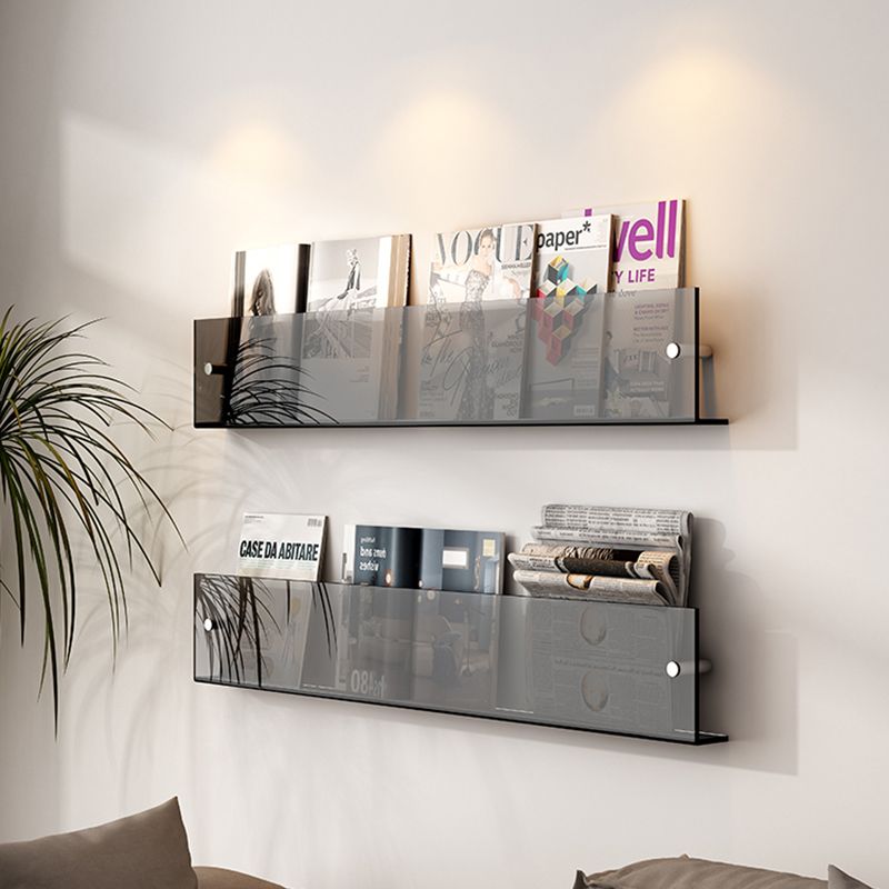 Modern Acrylic Floating Bookshelf 5.9" H Wall Mounted Bookcase Clearhalo 'Bookcases' 'furn' 'furn_bookcases' 'Furniture' 'Office Furniture' 1200x1200_75866a64-e57a-47fa-881d-658f17130288
