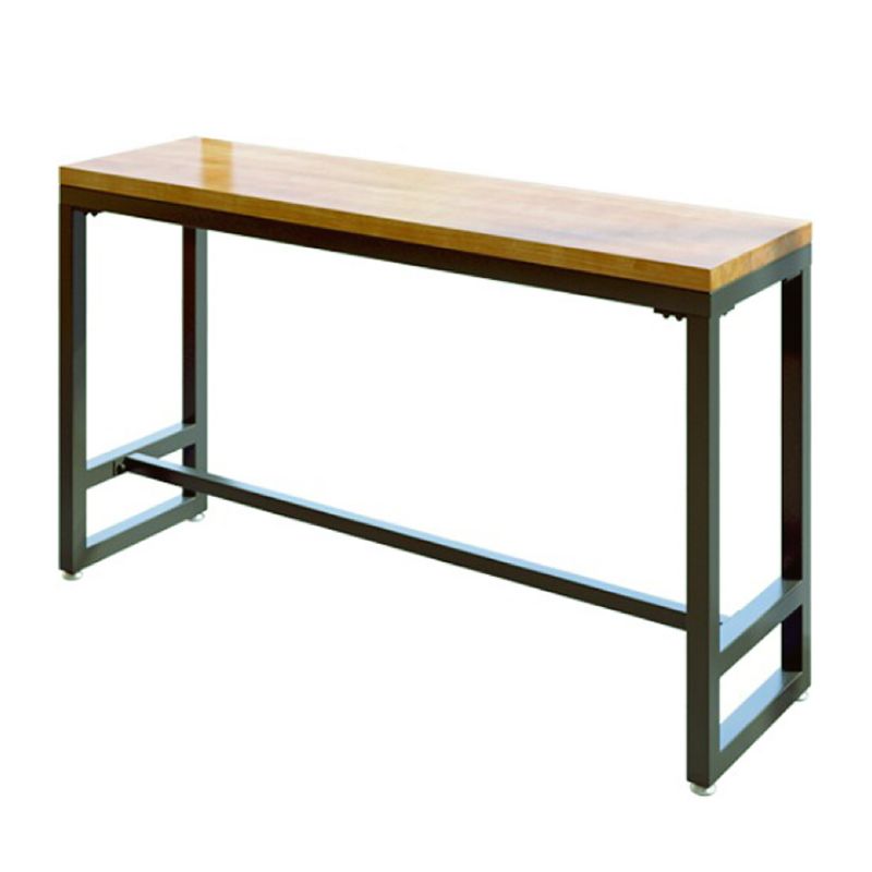Table de pub à contre-height rectangle Indoor Natural Modern Trestle Hall / Pub Table de pub