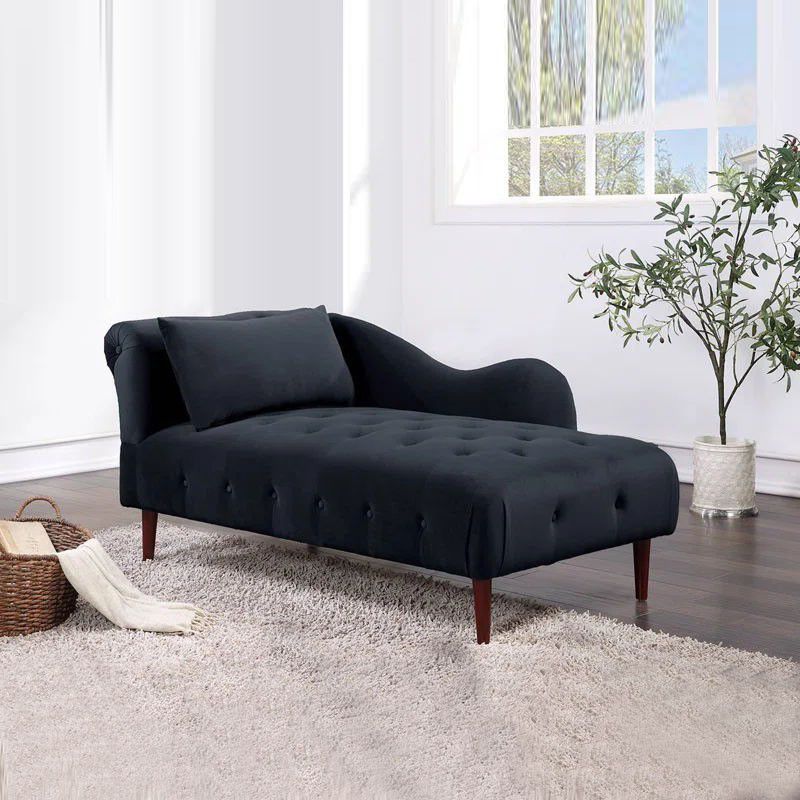 Traditional One Armed Chaise Flared Arms with Legs for Living Room Clearhalo 'Chairs & Seating' 'Chaise Lounge' 'chaise_lounge' 'furn' 'furn_chaise_lounge' 'Furniture' 'Living Room Furniture' 1200x1200_7588da7c-991b-49e9-aca3-f846a5d3d24c