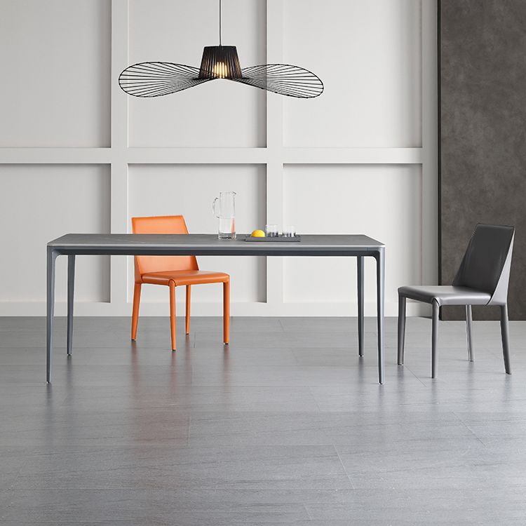 Metal Modern Rectangle Table Sintered Stone Table for Dining Room and Kitchen Clearhalo ' dining_table' 'Dining Tables & Seating' 'Dining Tables' 'Furniture' 'furniture_dining_table' 'Kitchen & Dining Furniture' 'kitchen&dining_furn' 'kitchen' 'kitchen_dining_table' 1200x1200_7588ecdb-a7cf-4db1-9b73-a5acd396632d