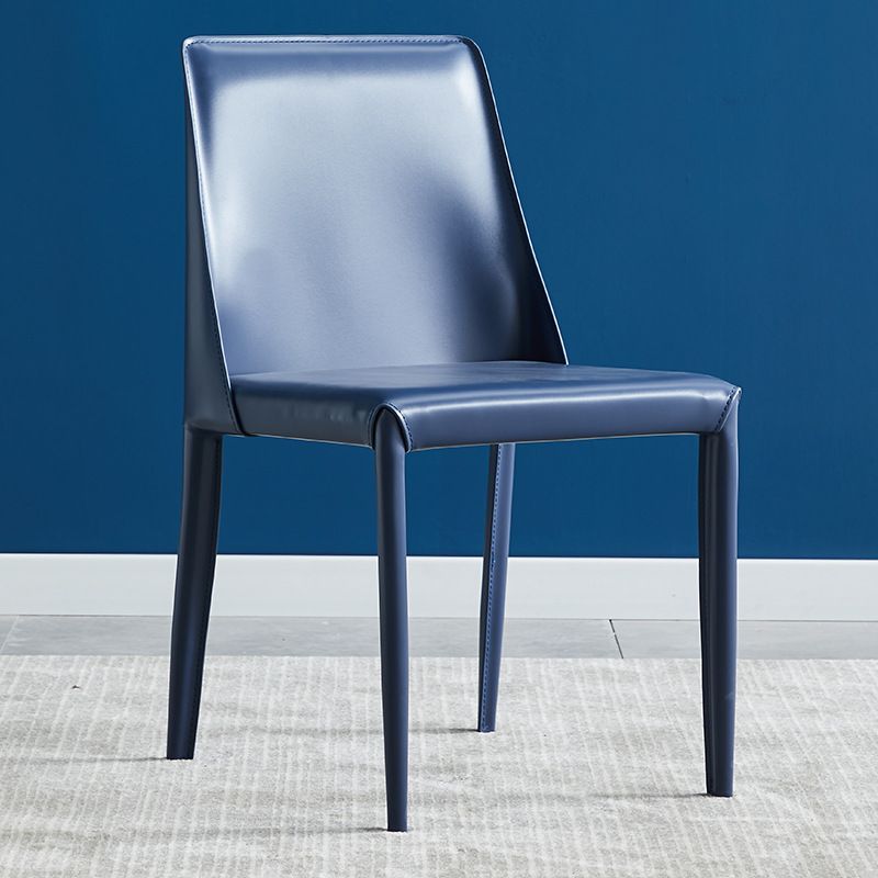 Designer Style Saddle Leather Restaurant Side Chair Matte Finish Parsons Dining Chair (Set of 2) Clearhalo ' kitchen&dining_furn' 'Dining Chairs' 'Dining Tables & Seating' 'dining_chair' 'furn' 'furn_dining_chair' 'Furniture' 'furniture_dining_chair' 'Kitchen & Dining Furniture' 'kitchen' 1200x1200_7589558c-b779-441e-8f78-1e36c6867339
