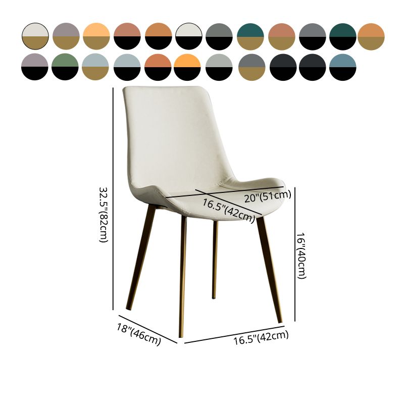 Contemporary Style Dining Chairs Armless Kitchen Side Chairs with Metal Legs Clearhalo ' kitchen&dining_furn' 'Dining Chairs' 'Dining Tables & Seating' 'dining_chair' 'furn' 'furn_dining_chair' 'Furniture' 'furniture_dining_chair' 'Kitchen & Dining Furniture' 'kitchen' 1200x1200_7589764e-3f03-438d-b8f0-56532db35218