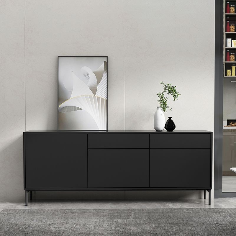 Sideboard di legno moderno moderno mobile rettangolo con cassetti e porte