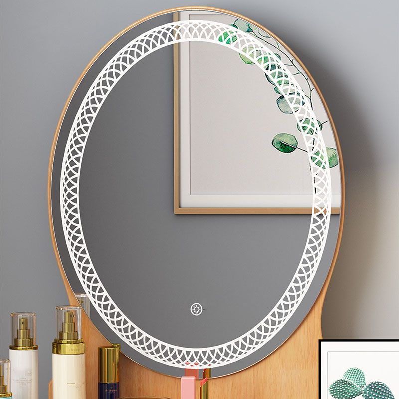 31. 5 "L Table de vanité en bois avec miroir et tabouret 4 tiroirs de maquillage Table de table de vanité