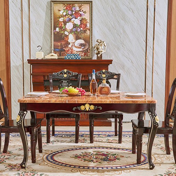 Solid Wood Base Dining Collection Rectangle Dining Table for Dining Room Clearhalo ' dining_table' 'Dining Tables & Seating' 'Dining Tables' 'furn' 'furn_dining_table' 'Furniture' 'furniture_dining_table' 'Kitchen & Dining Furniture' 'kitchen&dining_furn' 'kitchen' 'kitchen_dining_table' 1200x1200_758be72b-e934-4b9e-9dbc-b42e79755003