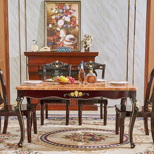 Solid Wood Base Dining Collection Rectangle Dining Table for Dining Room Clearhalo ' dining_table' 'Dining Tables & Seating' 'Dining Tables' 'furn' 'furn_dining_table' 'Furniture' 'furniture_dining_table' 'Kitchen & Dining Furniture' 'kitchen&dining_furn' 'kitchen' 'kitchen_dining_table' 1200x1200_758be72b-e934-4b9e-9dbc-b42e79755003