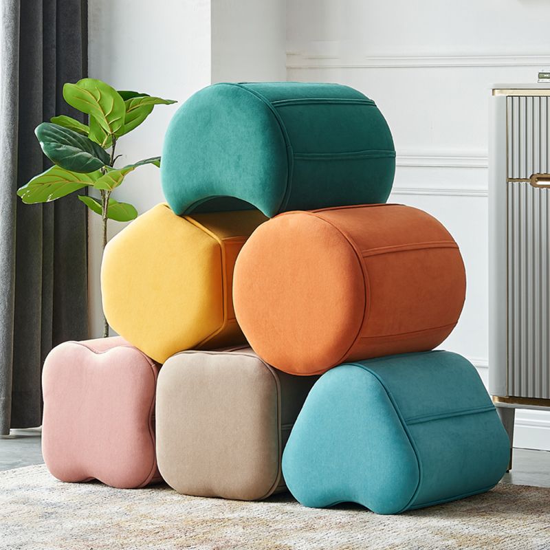 Contemporary Ottoman Solid Color Cotton Blend Standard Indoor Tear Resistant Ottoman Clearhalo 'furn' 'furn_ottomans_poufs' 'Furniture' 'Living Room Furniture' 'Ottomans & Poufs' 'ottomans_poufs' 1200x1200_758e95bf-3fcb-4c28-9aea-e028693c3a89