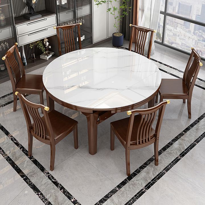 Wood Side Dining Chairs Modern Style Slat Back Armless Chair