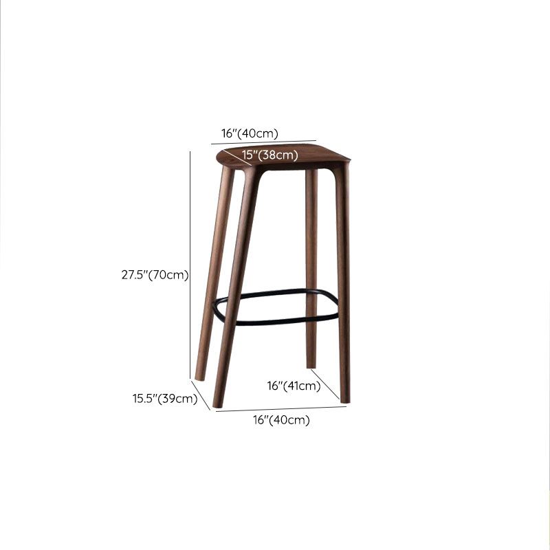 Solid Wood Counter and Bar Stool Indoor Industrial Backless Stool Clearhalo 'Bar Furniture' 'Bar Stools' 'bar_stools' 'furn' 'furn_bar_stools' 'Furniture' 'Kitchen & Dining Furniture' 1200x1200_758f3fd1-2fb2-4235-b51e-137e338bd37f