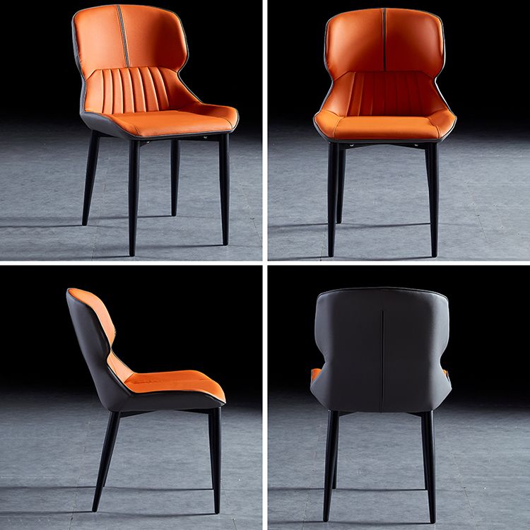 Contemporary Style Metal Dining Chairs Wingback Arm Chairs for Kitchen Clearhalo ' kitchen&dining_furn' 'Dining Chairs' 'Dining Tables & Seating' 'dining_chair' 'furn' 'furn_dining_chair' 'Furniture' 'furniture_dining_chair' 'Kitchen & Dining Furniture' 'kitchen' 1200x1200_758f4920-e0a9-4859-8b41-aeedb1bf4d95