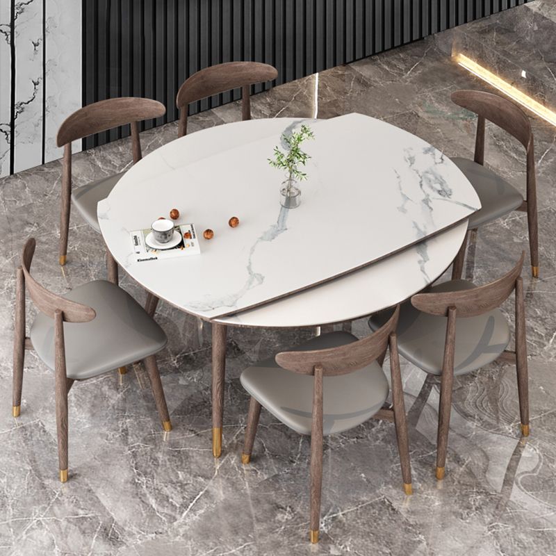 Round Dining Table Set 1/2/7 Pieces with Wood Base Kitchen Furniture Set