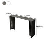 Rechthoek stenen balk tafel eigentijdse staaftafel met dubbele voetstukbasis