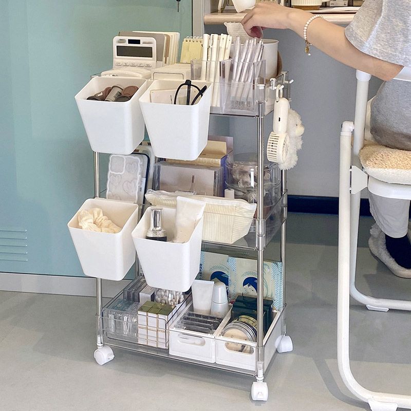 Moderne pure witte plank boekenkast etagere plastic boekenkast multi -tiers voor kantoor