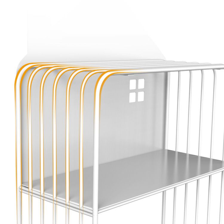 Open Back Metal Bookshelf Scandinavian Style Bookcase for Home Study Room Clearhalo 'Bookcases' 'furn' 'furn_bookcases' 'Furniture' 'furniture_bookcases' 'Office Furniture' 1200x1200_7594370e-be6c-4e18-8dde-bc8ca2011a23