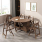 Mid-Century Modern Dining Table Round Solid Wood Brown Dining Table for Home Use Clearhalo ' dining_table' 'Dining Tables & Seating' 'Dining Tables' 'furn' 'furn_dining_table' 'Furniture' 'furniture_dining_table' 'Kitchen & Dining Furniture' 'kitchen&dining_furn' 'kitchen' 'kitchen_dining_table' 1200x1200_75950c02-902d-4939-ac59-0a991ea3f962