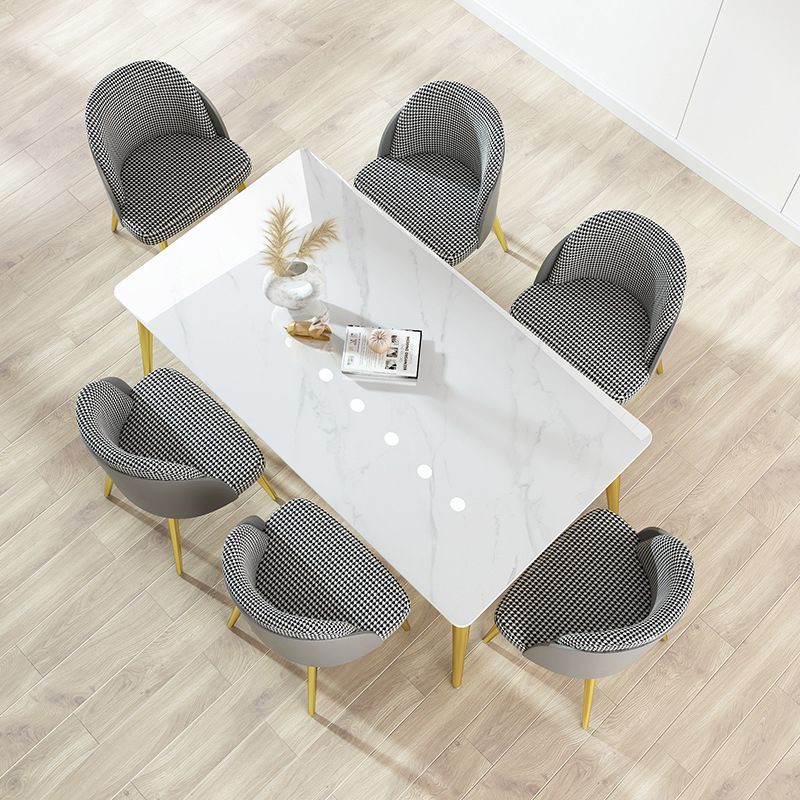 1/4/5/7 Pcs Metal Nordic Dining Set with Rectangle Table Dinette Set Clearhalo 'Dining Room Sets' 'Dining Tables & Seating' 'dining_room_set' 'Furniture' 'furniture_dining_room_set' 'Kitchen & Dining Furniture' 'kitchen&dining_furn' 'kitchen' 1200x1200_7595e091-a364-43ce-82b8-51f0bd0a1831