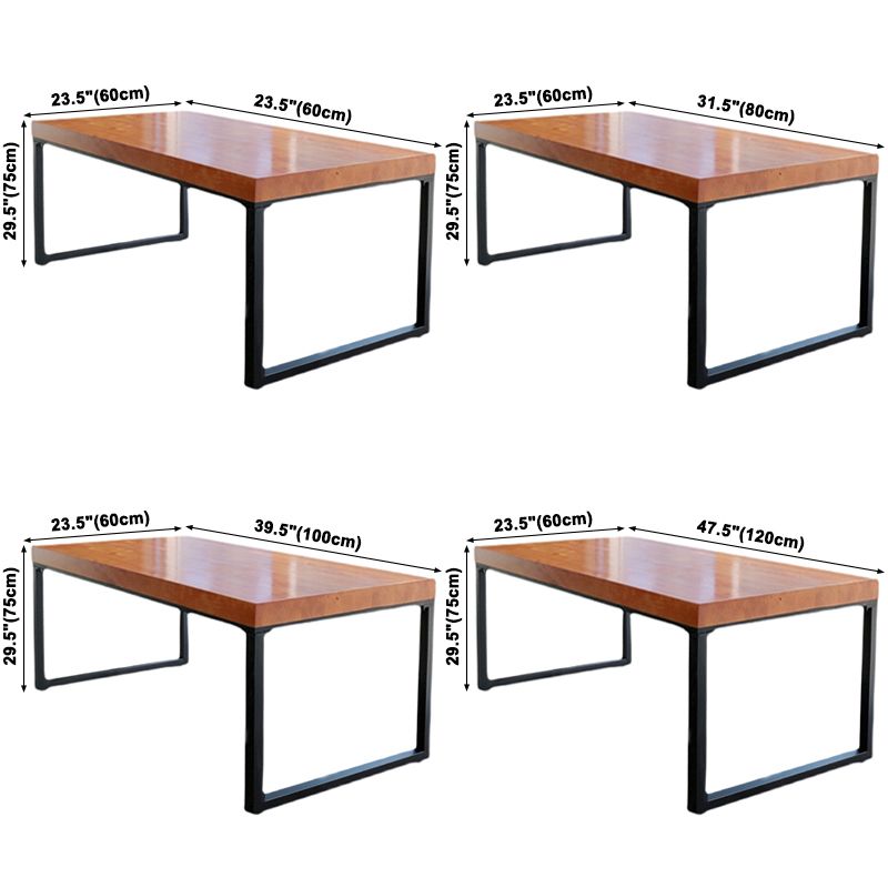 Rectangle Dinette Table Industrial Solid Wood Dinner Room Kitchen Table for Indoor Clearhalo ' dining_table' 'Dining Tables & Seating' 'Dining Tables' 'furn' 'furn_dining_table' 'Furniture' 'furniture_dining_table' 'Kitchen & Dining Furniture' 'kitchen&dining_furn' 'kitchen' 'kitchen_dining_table' 1200x1200_75967076-7b6d-4a9f-a448-1a5bbcbf1f5a