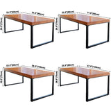 Rectangle Dinette Table Industrial Solid Wood Dinner Room Kitchen Table for Indoor Clearhalo ' dining_table' 'Dining Tables & Seating' 'Dining Tables' 'furn' 'furn_dining_table' 'Furniture' 'furniture_dining_table' 'Kitchen & Dining Furniture' 'kitchen&dining_furn' 'kitchen' 'kitchen_dining_table' 1200x1200_75967076-7b6d-4a9f-a448-1a5bbcbf1f5a