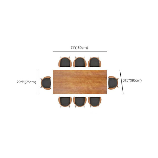 29.25 Inch Height Oval Writing Desk Industrial Solid Wood Office Desk Clearhalo 'furn' 'furn_office_desk' 'Furniture' 'Office Desks' 'Office Furniture' 'office_desk' 1200x1200_75974e20-4901-4bba-9bd0-78505cf42d3b